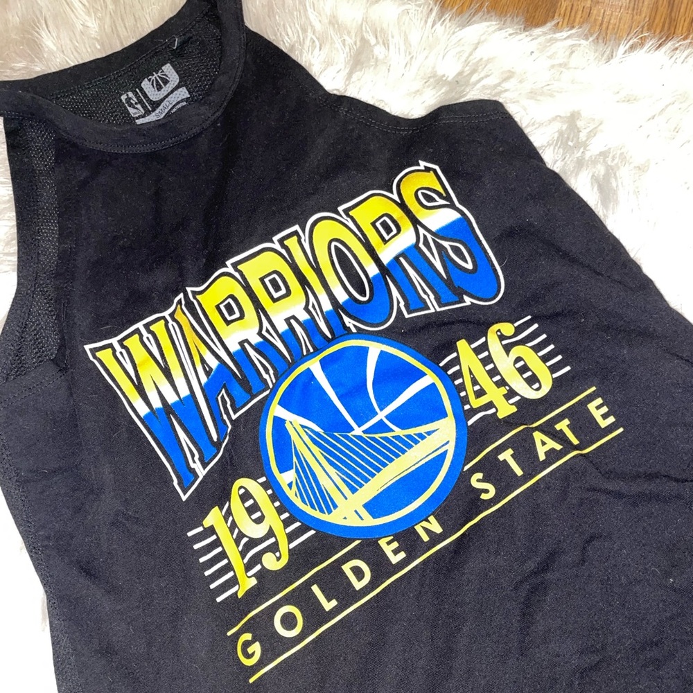 NBA Warriors High Neck Mesh Back Tank